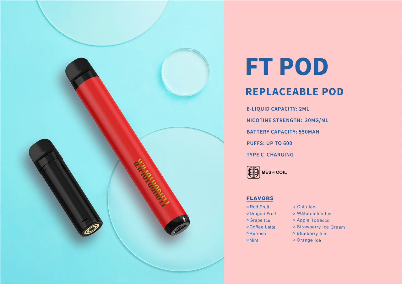 Flavourforge FF Pod 600 Puffs botatzeko vape barra 2,8 ml